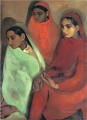Amrita Sher Gil Group of Three Girls Indian